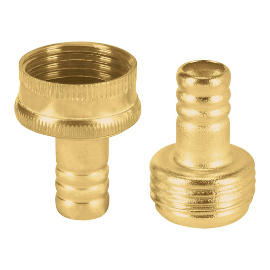 Juego conectores 1/2' macho/hembra de latón laminado, Pretul Caja con 6, 26032