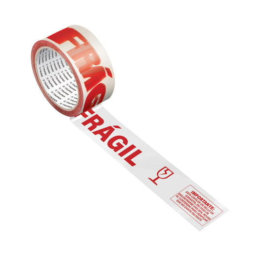 Cinta de empaque 48 mm x 150 m 'Frágil', Truper Caja con 6, 103041