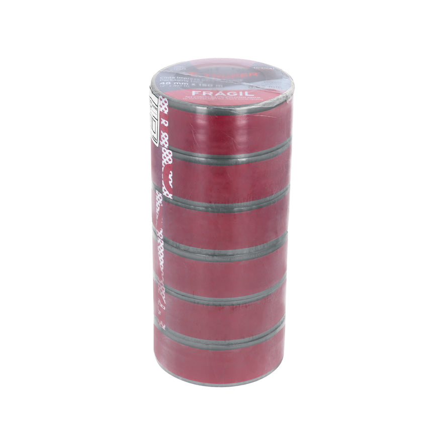 Cinta de empaque 48 mm x 150 m 'Frágil', Truper Caja con 6, 103041