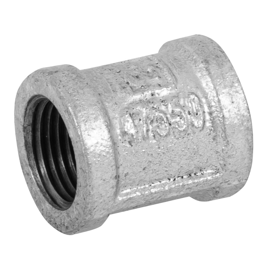 Cople reforzado de acero galvanizado de 1/2', Foset Caja con 10, 47550