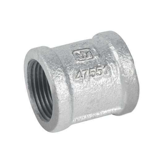 Cople reforzado de acero galvanizado de 3/4', Foset Caja con 10, 47551