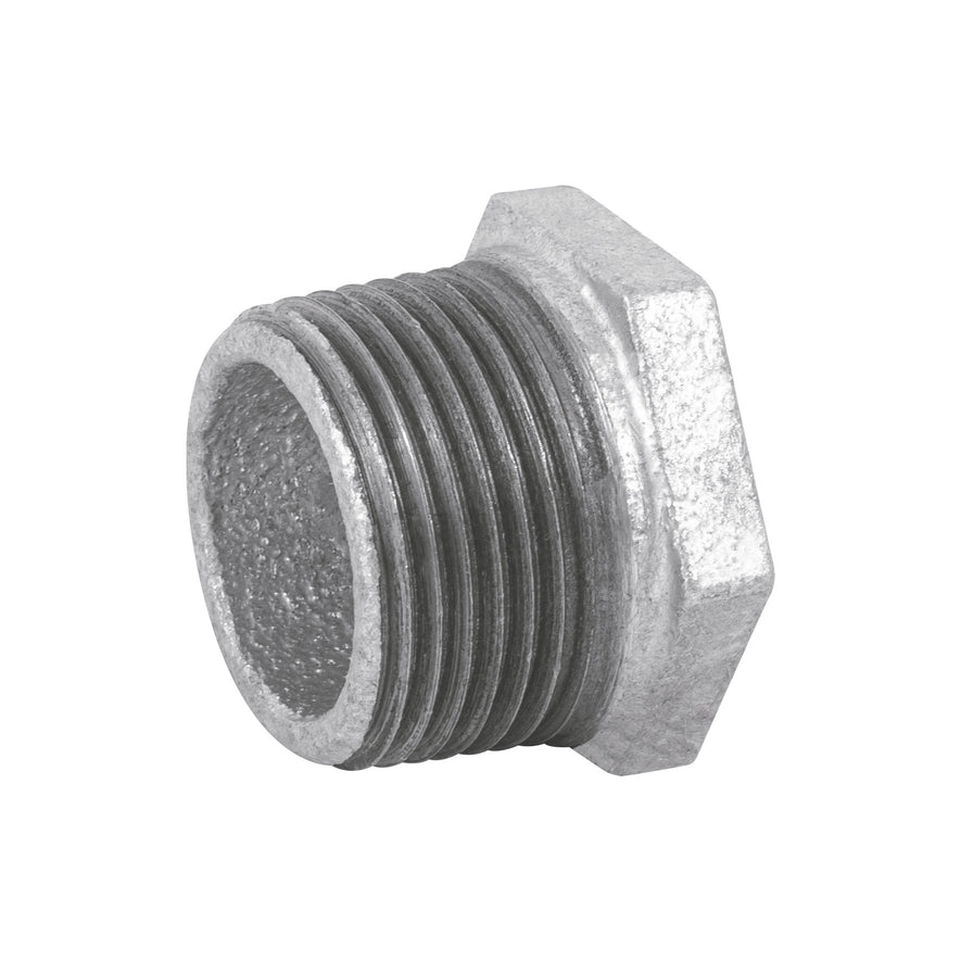 Reducción bushing acero galvanizado 1'x1/2', Foset Caja con 10, 47504