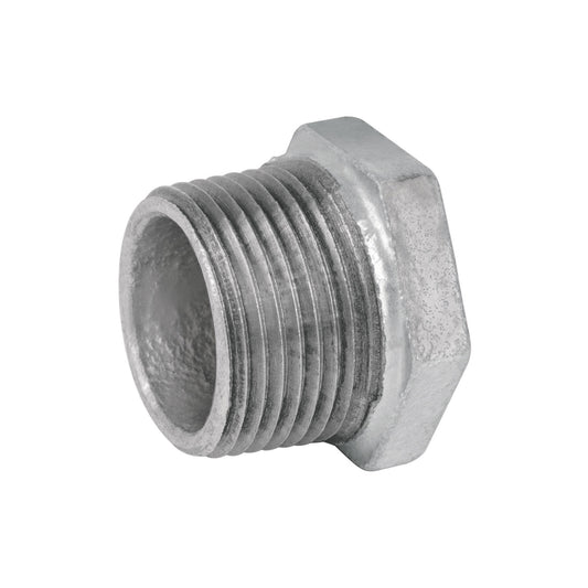 Reducción bushing acero galvanizado 1'x 3/4', Foset Caja con 10, 47505