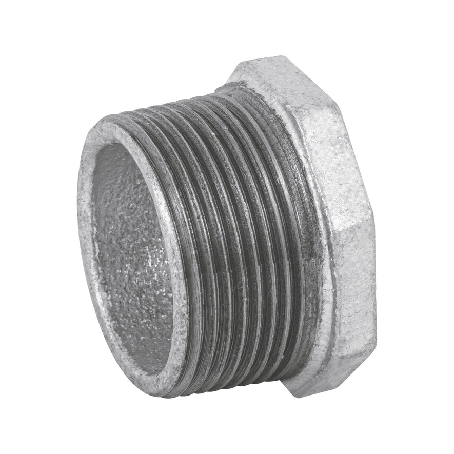 Reducción bushing acero galvanizado 1-1/4 x 1', Foset Caja con 4, 48776