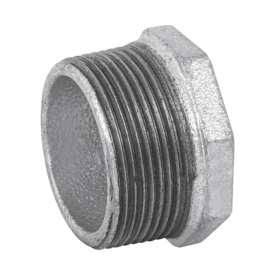 Reducción bushing acero galvanizado 1-1/2 x 3/4', Foset Caja con 4, 48778