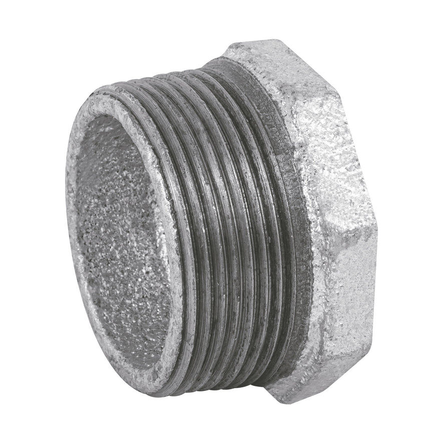 Reducción bushing acero galvanizado 1-1/2 x 1', Foset Caja con 4, 48779