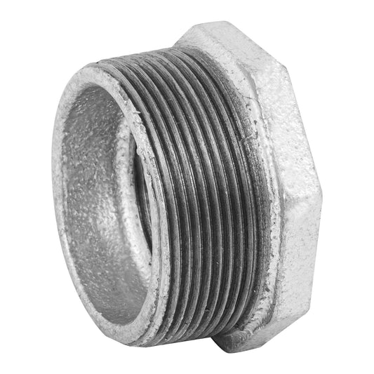Reducción bushing acero galvanizado 2 x 1-1/4', Foset Caja con 4, 48781