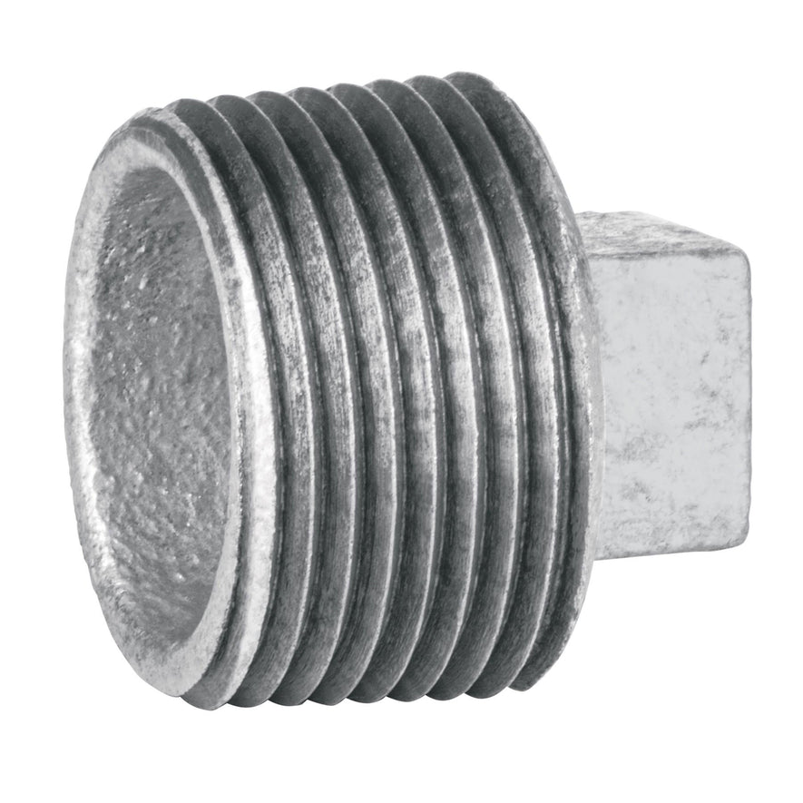 Tapón macho 2' de acero galvanizado, Foset Caja con 4, 48785