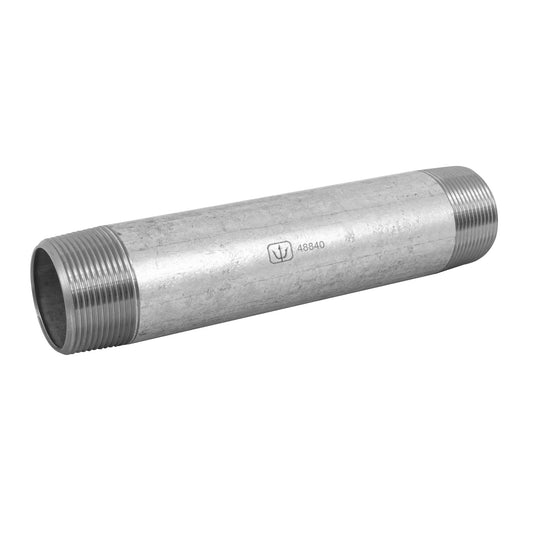 Niple de acero galvanizado 1-1/2 x 10', Foset Caja con 4, 48840