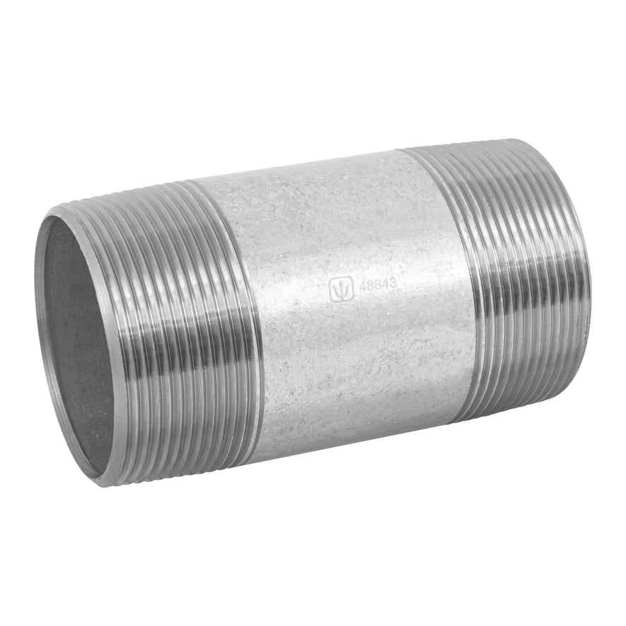 Niple de acero galvanizado, 2 x 4', Foset Caja con 4, 48843