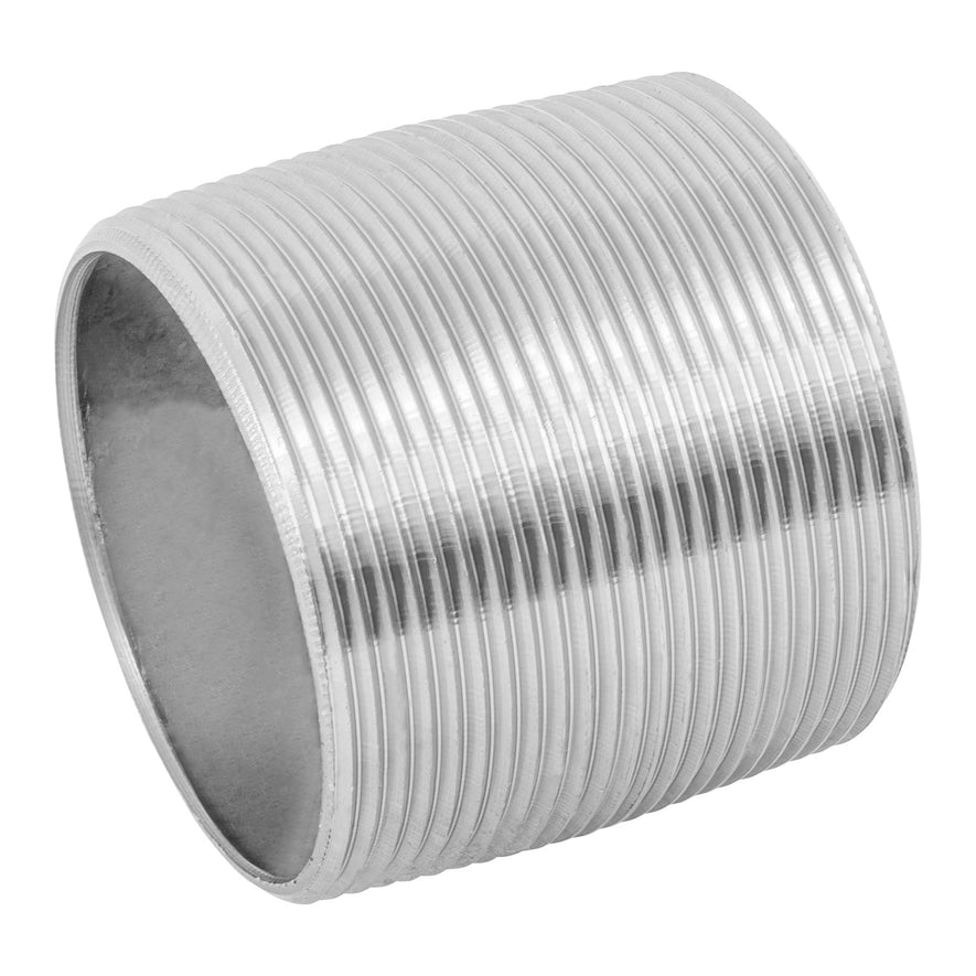Niple de acero galvanizado 2' cuerda corrida, Foset Caja con 4, 48791