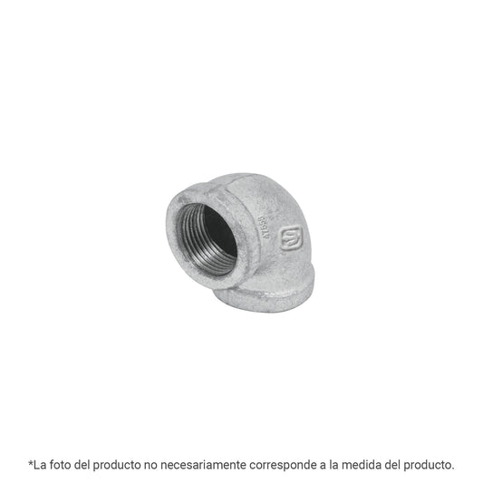Codo 90° acero galvanizado de 1/4', FOSET Caja con 10, 43964