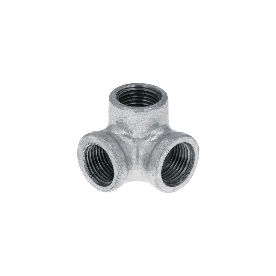 Codo rincón acero galvanizado de 1/2', Foset Caja con 5, 48740