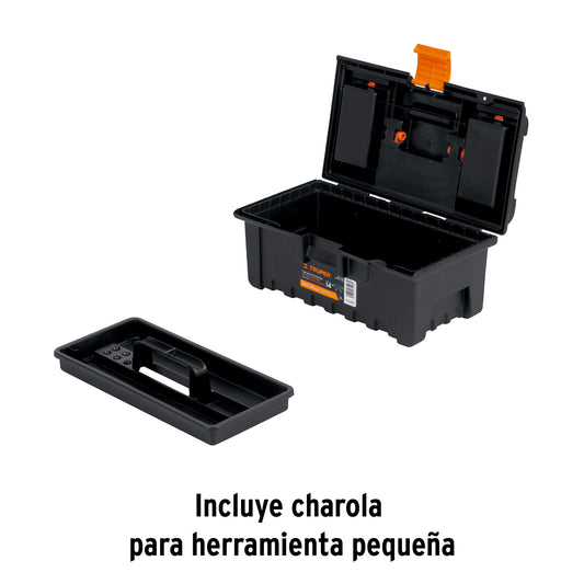 Caja para herramienta de 14' con compartimentos, TRUPER Caja con 3, 11139