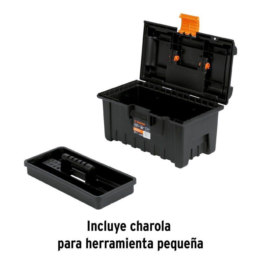 Caja para herramienta de 16' sin compartimentos, TRUPER Caja con 2, 19790