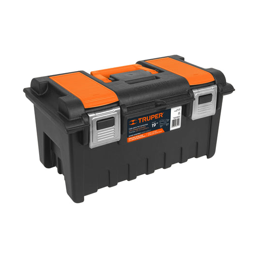 Caja p/herramienta 19' c/compartimentos y broches metálicos Caja con 2, 11811