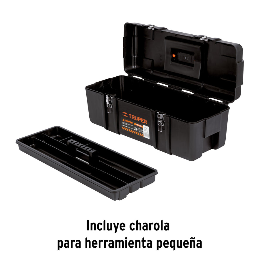 Caja para herramienta 26' industrial, broches metálicos, 19882