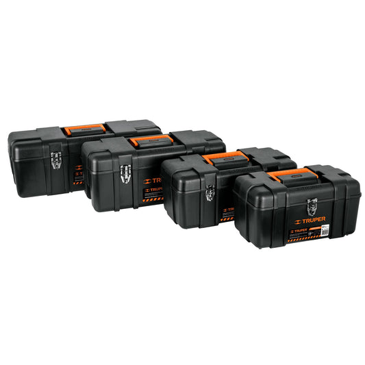 Caja para herramienta 17' industrial, broches metálicos Caja con 2, 19656