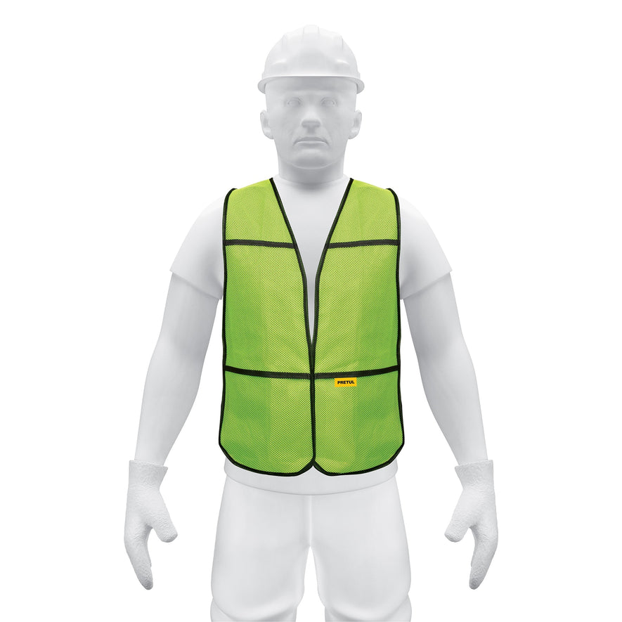 Chaleco de seguridad, uso de día, verde, Pretul Caja con 5, 21024
