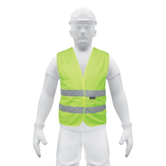 Chaleco de seguridad verde con cintas de alta visibilidad Caja con 5, 14425