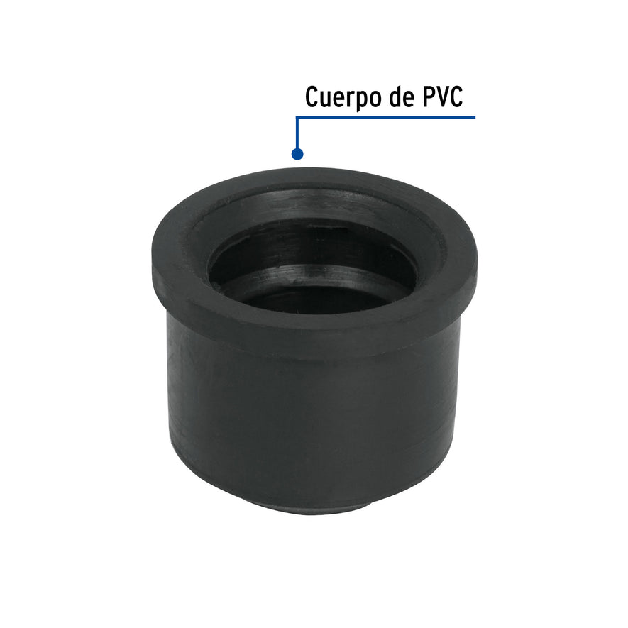 Chupón de PVC, 1-1/2' x 1-1/4', Foset Caja con 10, 49625