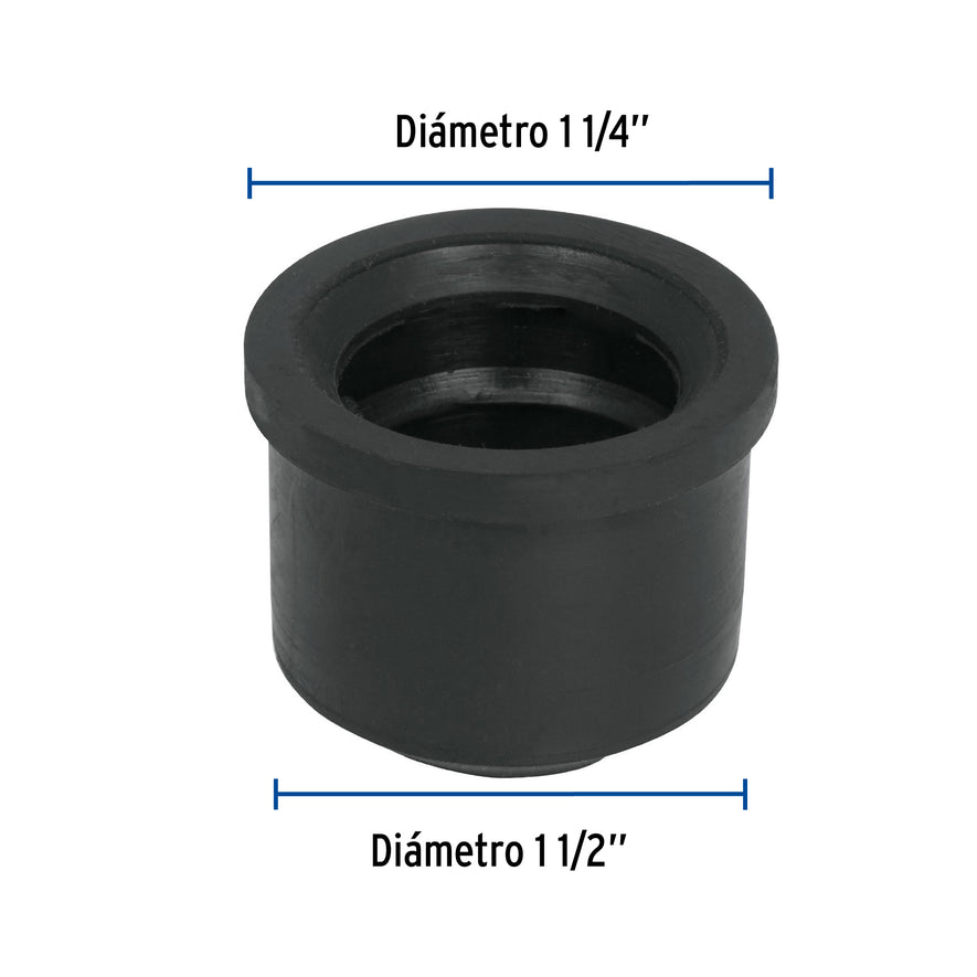 Chupón de PVC, 1-1/2' x 1-1/4', Foset Caja con 10, 49625