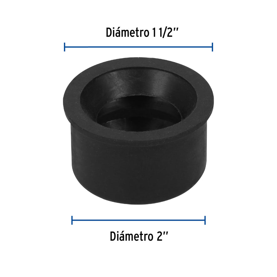 Chupón de PVC, 2' x 1-1/2', Foset Caja con 10, 49627