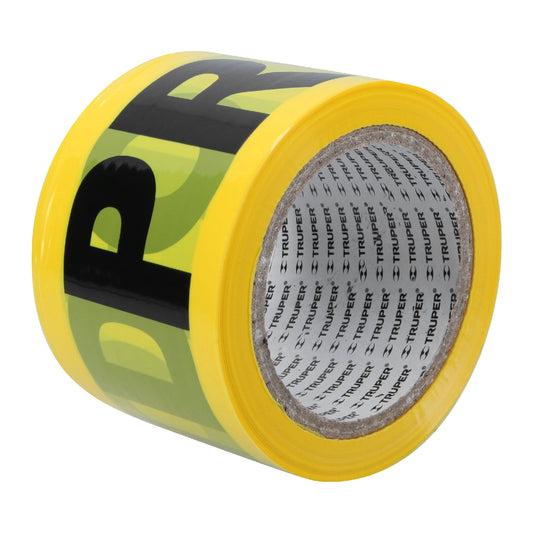Rollo de 100 m de cinta delimitadora 'Prohibido', Truper Caja con 6, 13995