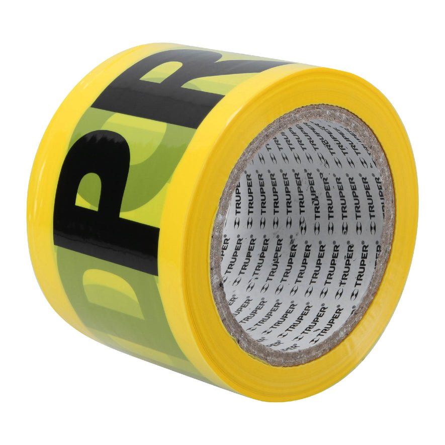 Rollo de 100 m de cinta delimitadora 'Prohibido', Truper Caja con 6, 13995