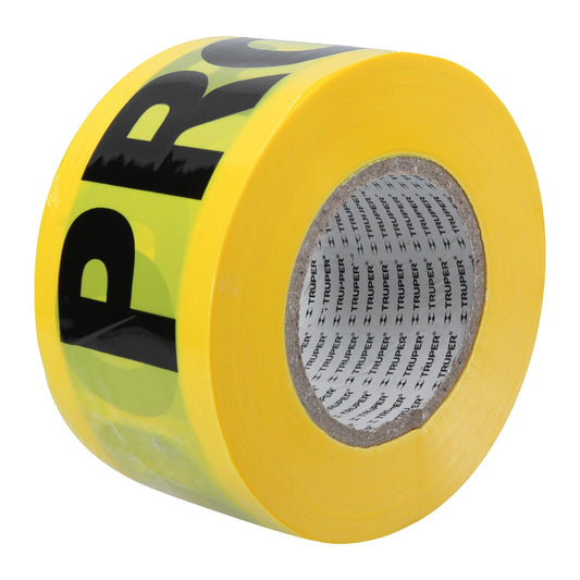 Rollo de 305 m de cinta delimitadora 'Prohibido', Truper Caja con 3, 12579
