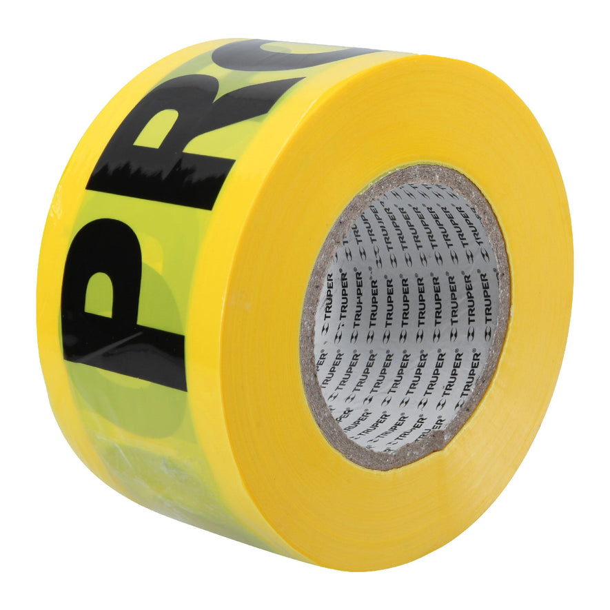 Rollo de 305 m de cinta delimitadora 'Prohibido', Truper Caja con 3, 12579