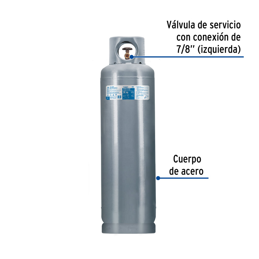 Cilindro portátil para gas LP, 30kg (66lb) Foset, 45891
