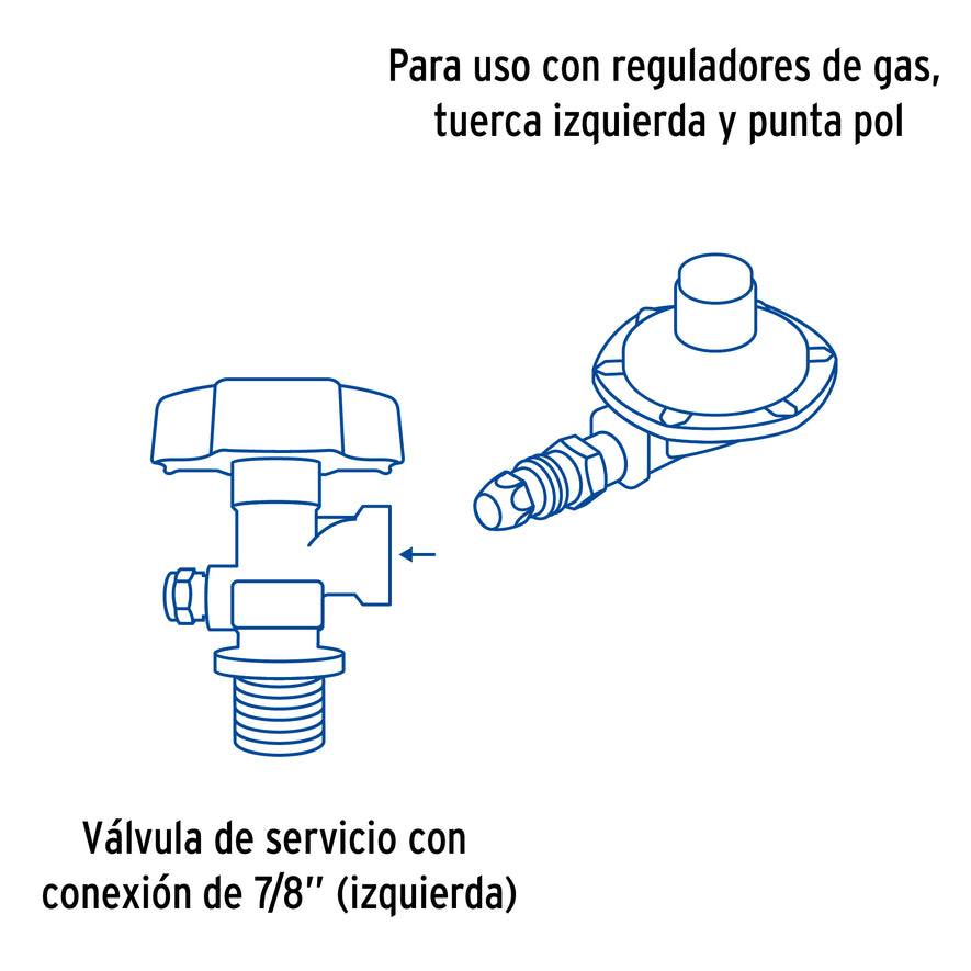Cilindro portátil para gas LP, 20lb (9kg) Foset, 48107
