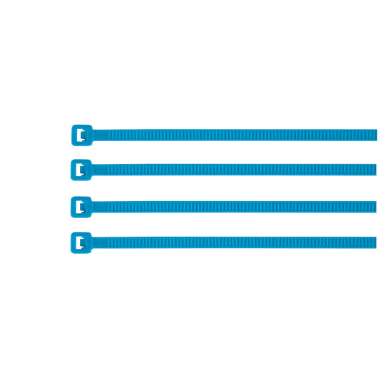 Bolsa con 50 cinchos plásticos 50 lb, 300 x 4.5 mm, azules Caja con 10, 41019