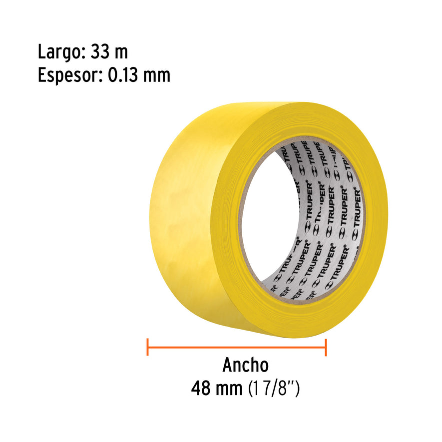 Cinta amarilla delimitadora de 33 m Caja con 6, 102652
