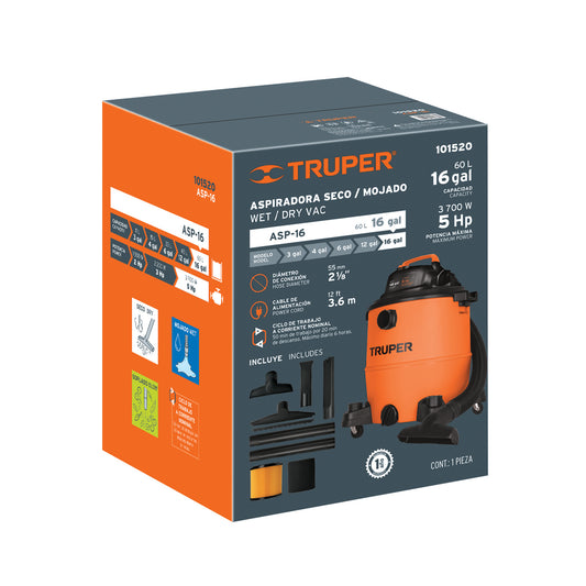 Caja de empaque de repuesto para ASP-16, Truper, 103120