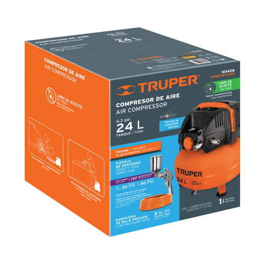 Caja de empaque de repuesto para COMP-KIT24S, Truper, 102610