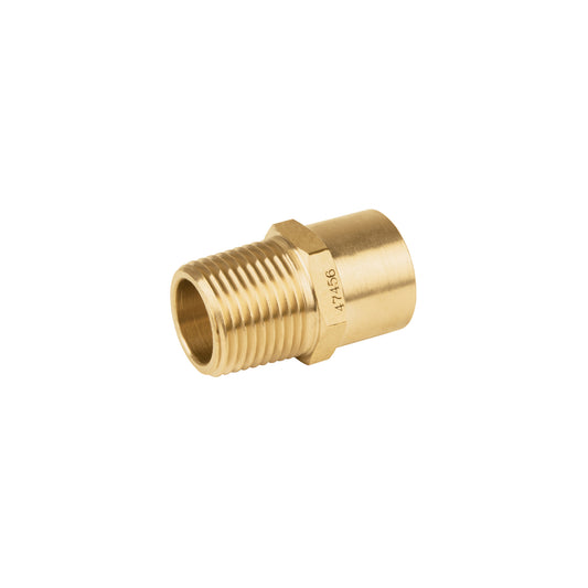 Conector NPT soldable de latón, 1/2' X 3/8', Foset Caja con 10, 47456