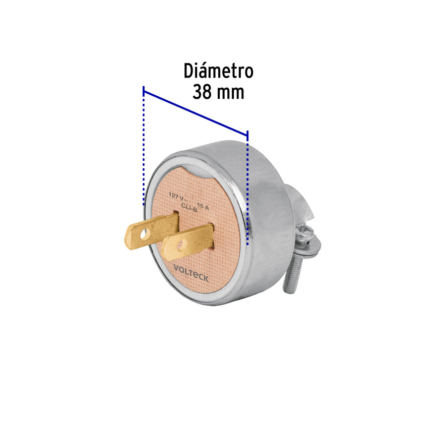 Clavija industrial blindada no polarizada, Volteck Caja con 10, 46199