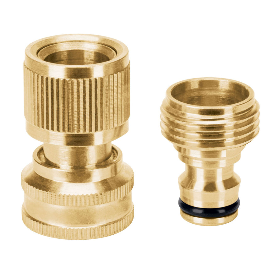 Conector 3/4' rápido de latón manguera-acc. sistema click Caja con 6, 101599