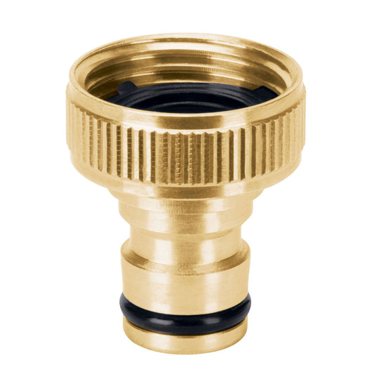 Conector 3/4' rápido hembra de latón, sistema click, Truper Caja con 6, 101596