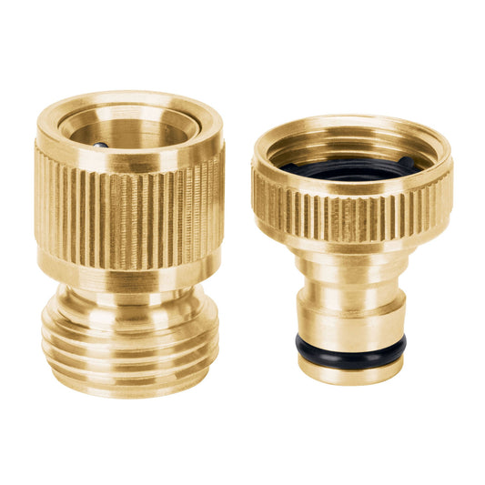 Conector 3/4' rápido de latón grifo-manguera sistema click Caja con 6, 101598