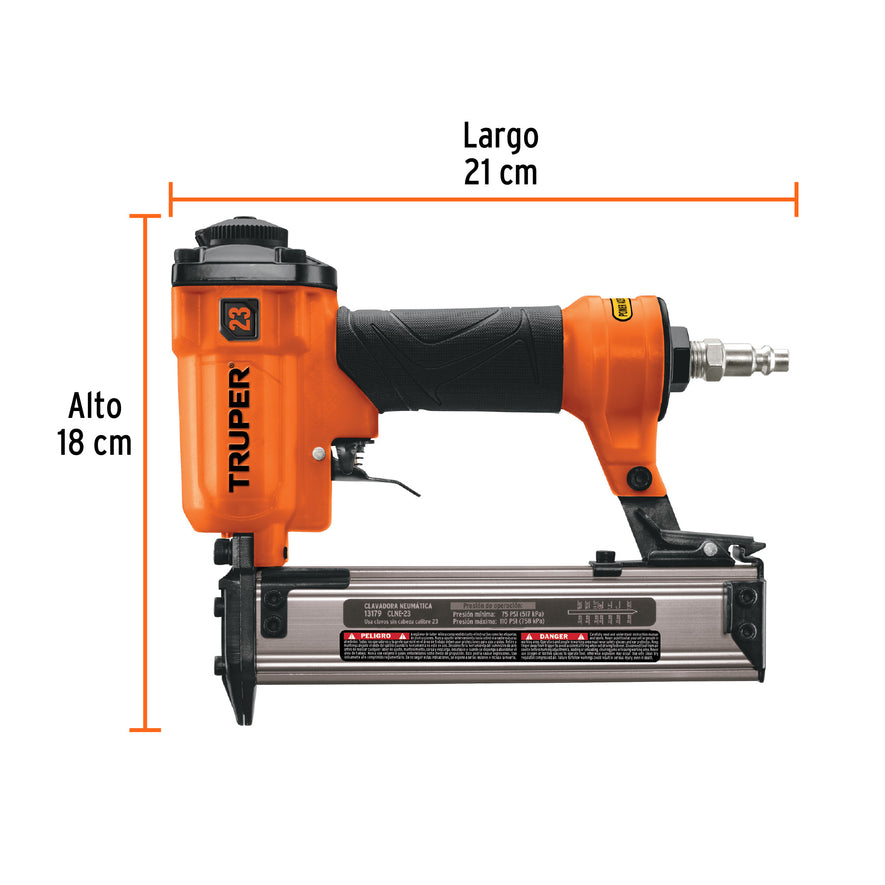 Clavadora neumática, profesional, calibre 23, Truper, 13179