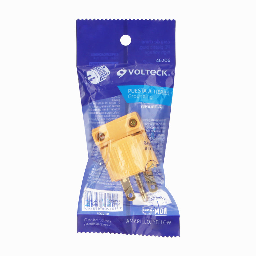 Clavija industrial plástica aterrizada cara de chino Caja con 10, 46206