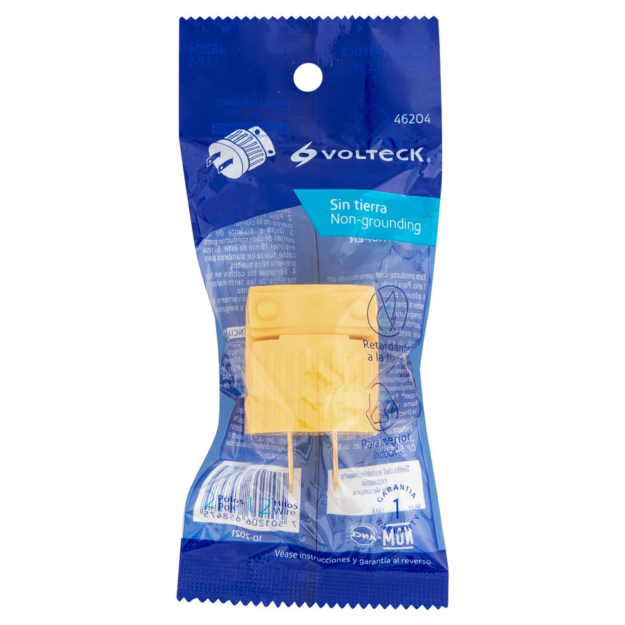 Clavija industrial plástica polarizada, Volteck Caja con 10, 46204