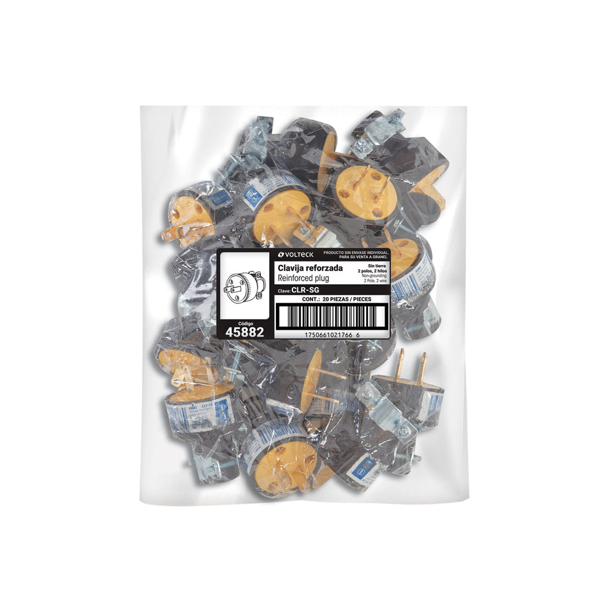Clavija industrial reforzada polarizada a granel, VOLTECK Caja con 20, 45882