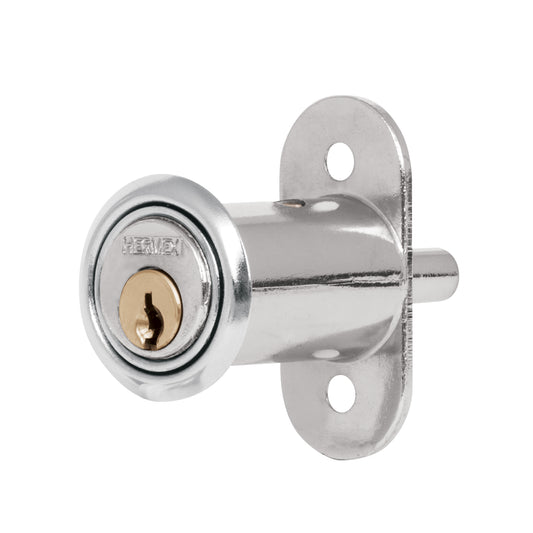 Cerradura para mueble, modelo 20, cromo, Hermex Caja con 6, 43561