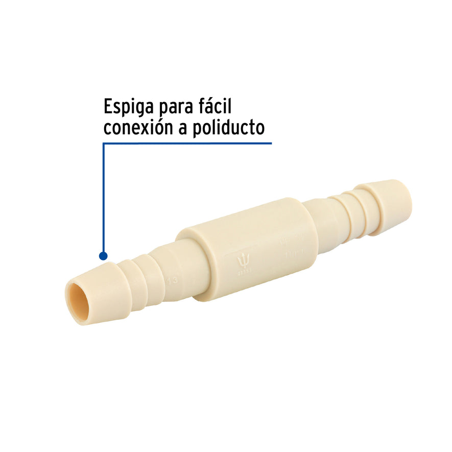 Cople inserción de 1/2' de polipropileno, Foset Caja con 20, 48553