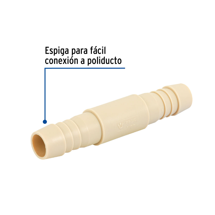 Cople inserción de 3/4' de polipropileno, Foset Caja con 10, 48554