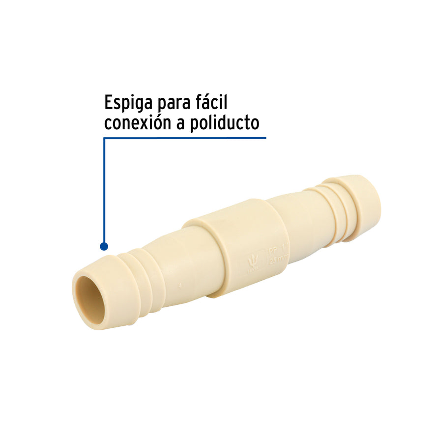 Cople inserción de 1' de polipropileno, Foset Caja con 10, 48555